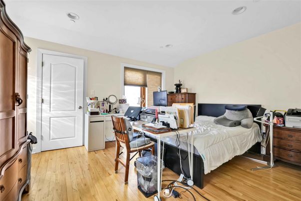 Bedroom, Home Office, Interior, Recessed Lighting, Wood Texture Flooring