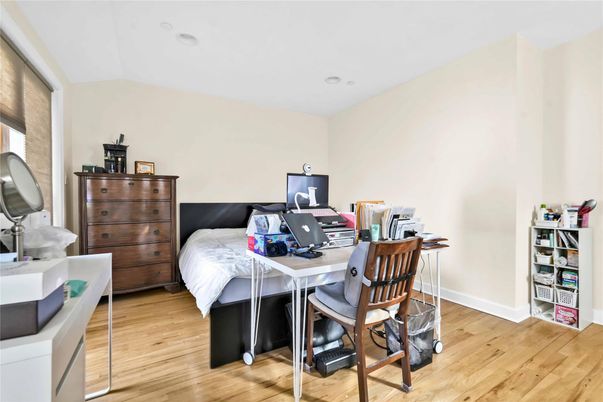Bedroom, Home Office, Interior, Recessed Lighting, Wood Texture Flooring