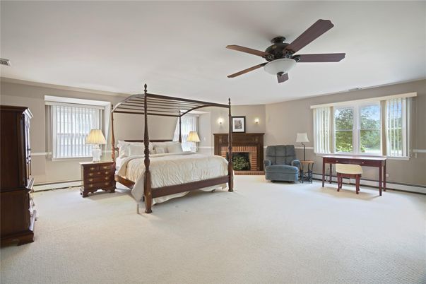 Bedroom, Fireplace, Interior
