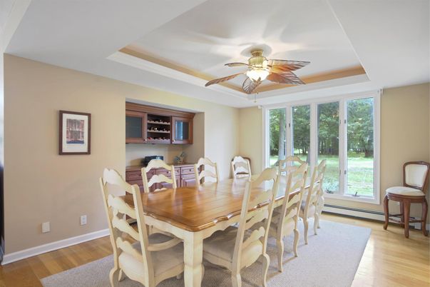 Dining room, Interior, Wood Texture Flooring