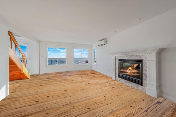 Empty room, Fireplace, Interior, Wood Texture Flooring