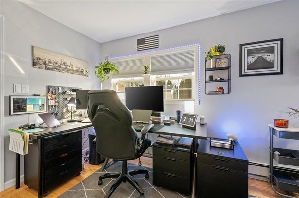 Home Office, Interior, Wood Texture Flooring