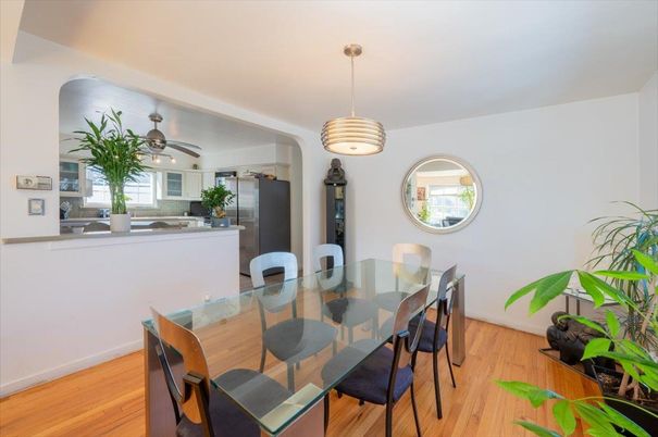 Dining room, Interior, Kitchen, Pendant Lights, Wood Texture Flooring