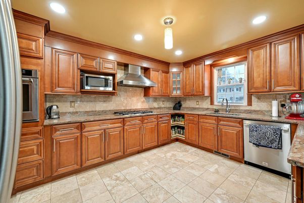 Interior, Kitchen, Recessed Lighting, Stainless Steel Appliances
