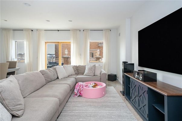 Interior, Living room, Recessed Lighting