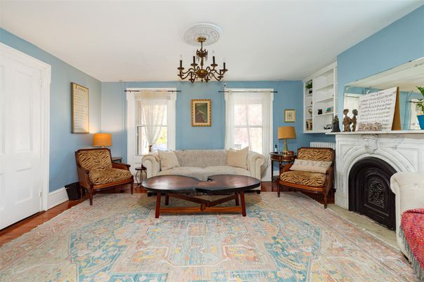 Chandelier, Fireplace, Interior, Living room, Wood Texture Flooring