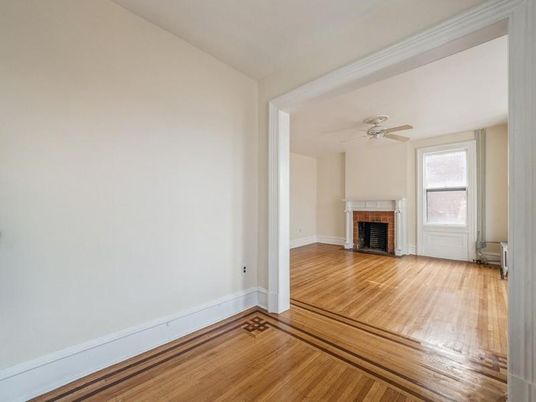 Empty room, Fireplace, Interior, Wood Texture Flooring