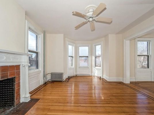 Empty room, Fireplace, Interior, Wood Texture Flooring