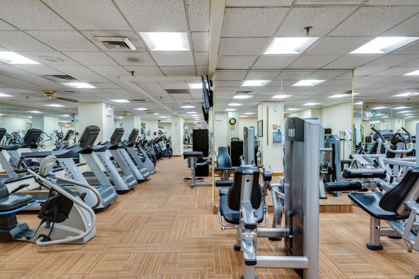 Fitness Equipment, Gym, Interior, Recessed Lighting