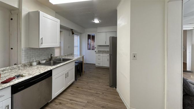 Interior, Kitchen, Wood Texture Flooring