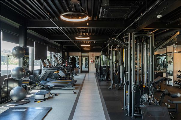 Fitness Equipment, Gym, Interior, Pendant Lights