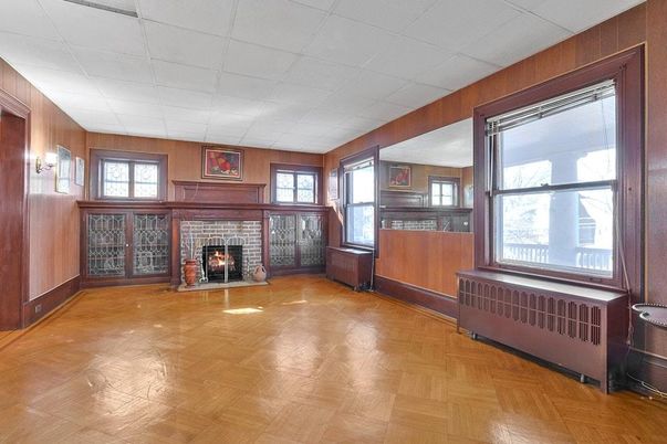 Fireplace, Interior, Wood Texture Flooring, Wooden Walls