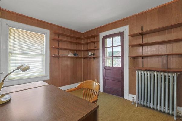 Home Office, Interior, Wooden Walls