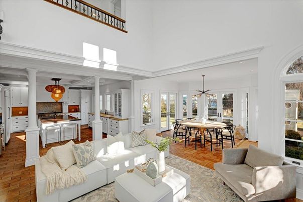 Dining room, Interior, Kitchen, Living room, Pendant Lights, Recessed Lighting, Wood Texture Flooring