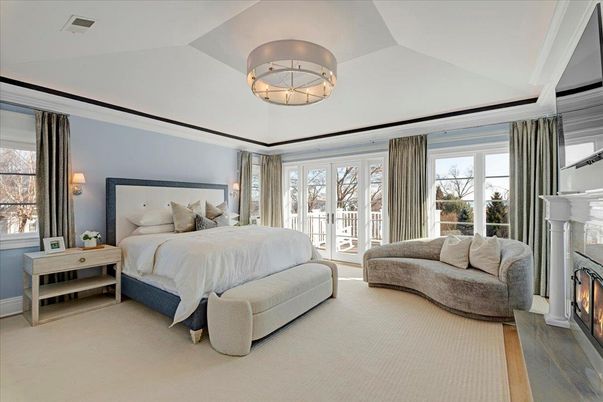 Bedroom, Fireplace, Interior