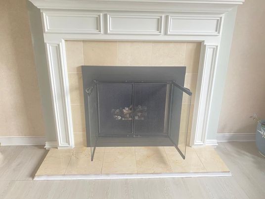 Fireplace, Interior, Wood Texture Flooring