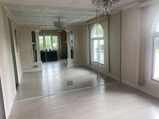 Chandelier, Empty room, Interior, Wood Texture Flooring