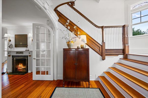 Fireplace, Interior, Wood Texture Flooring