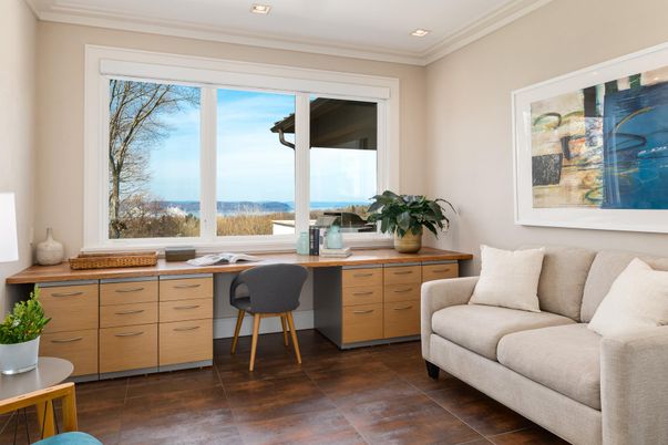 Home Office, Interior, Recessed Lighting, Water