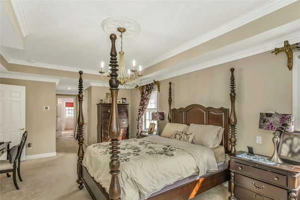 Bedroom, Chandelier, Interior, Recessed Lighting