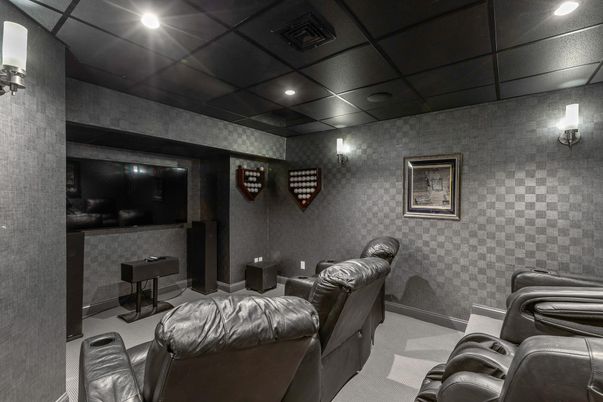 Home Theatre Room, Interior, Projection Screen, Recessed Lighting, Theatre Room
