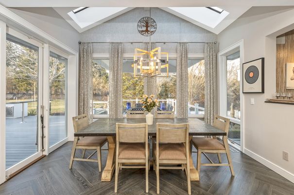 Dining room, Interior, Wood Texture Flooring