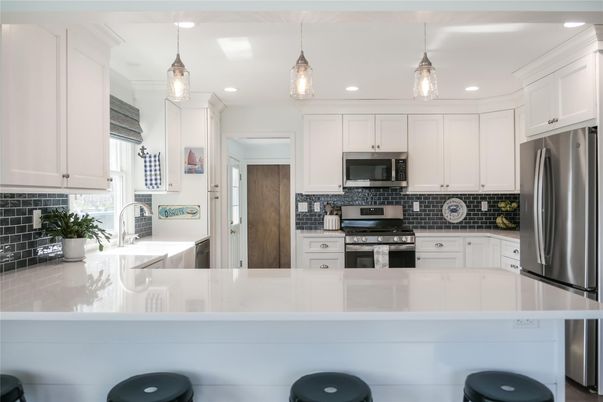 Interior, Kitchen, Pendant Lights, Recessed Lighting, Stainless Steel Appliances