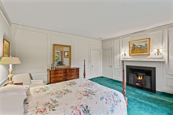Bedroom, Fireplace, Interior
