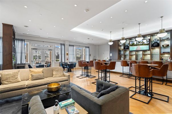 Dining room, Interior, Living room, Pendant Lights, Recessed Lighting, Wood Texture Flooring