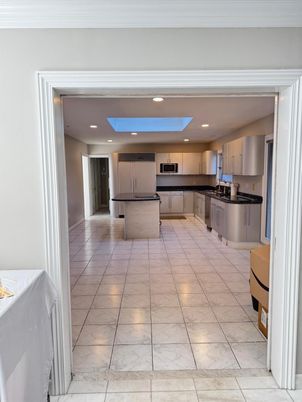 Interior, Kitchen, Marble, Recessed Lighting, Stainless Steel Appliances