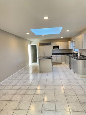Interior, Kitchen, Marble, Recessed Lighting, Stainless Steel Appliances