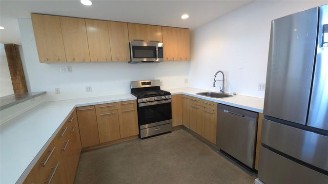 Interior, Kitchen, Recessed Lighting, Stainless Steel Appliances
