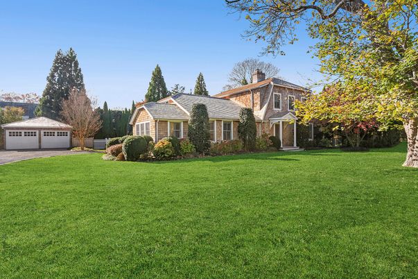 Attached, Backyard, Detached Garage, Exterior, Facade, Brick Facade, Tudor Revival
