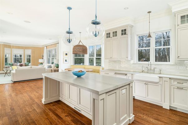 Interior, Kitchen, Living room, Pendant Lights, Recessed Lighting, Wood Texture Flooring