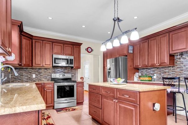 Interior, Kitchen, Pendant Lights, Recessed Lighting, Stainless Steel Appliances