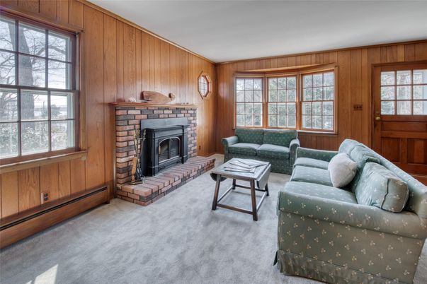 Fireplace, Interior, Living room, Wooden Walls