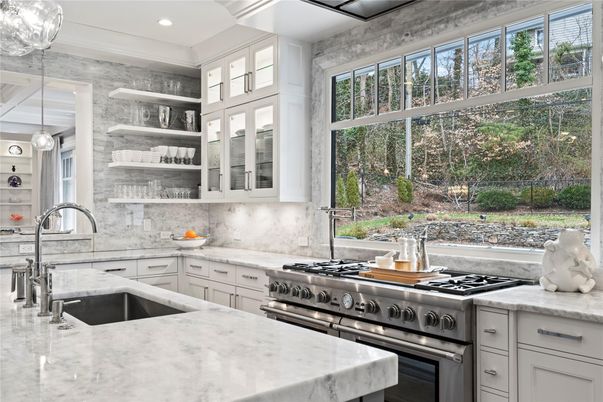 Interior, Kitchen, Pendant Lights, Recessed Lighting, Stainless Steel Appliances