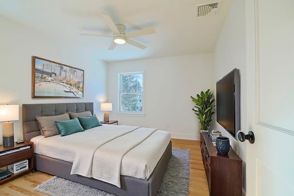 Bedroom, Interior, Wood Texture Flooring