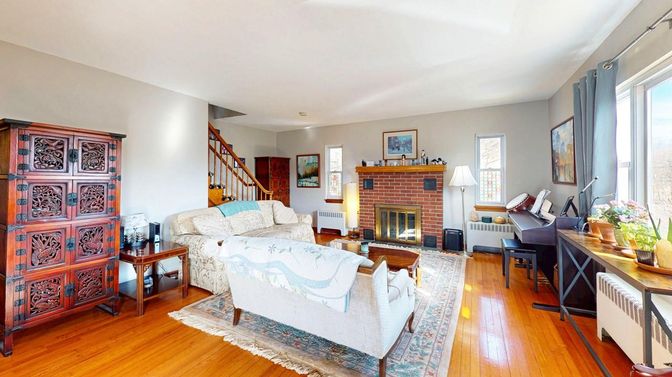 Fireplace, Interior, Living room, Wood Texture Flooring