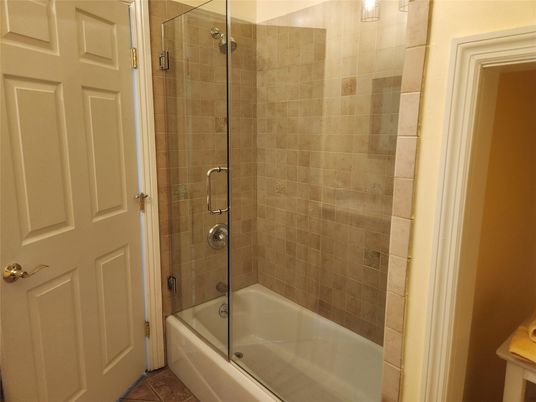 Bathroom, Glass Shower, Interior, Stone Walls