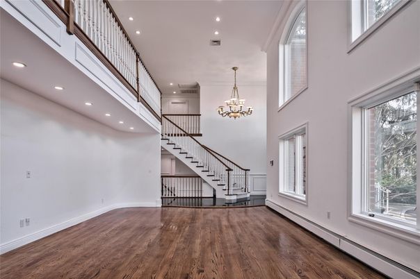 Chandelier, Interior, Recessed Lighting, Wood Texture Flooring