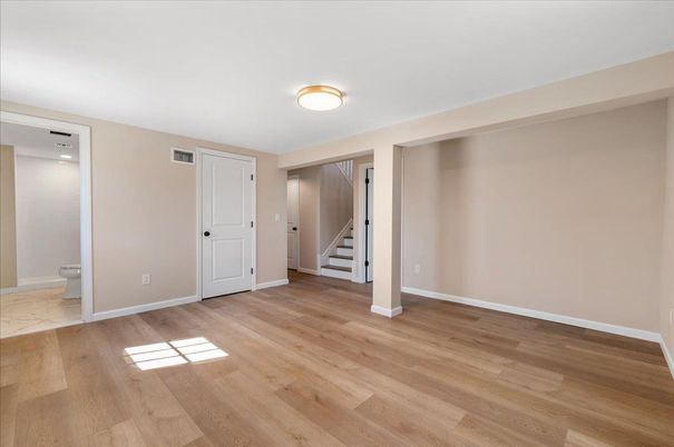 Bathroom, Empty room, Interior, Wood Texture Flooring