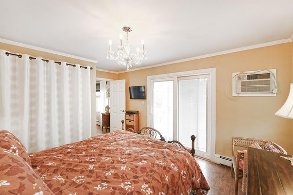 Bedroom, Chandelier, Interior, Wood Texture Flooring