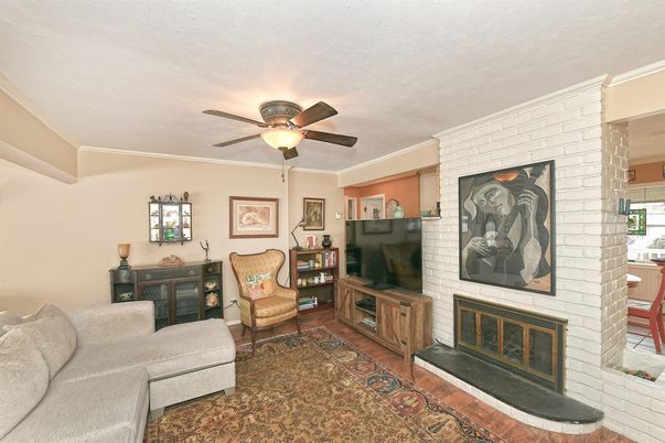 Fireplace, Interior, Living room, Stone Walls, Wood Texture Flooring