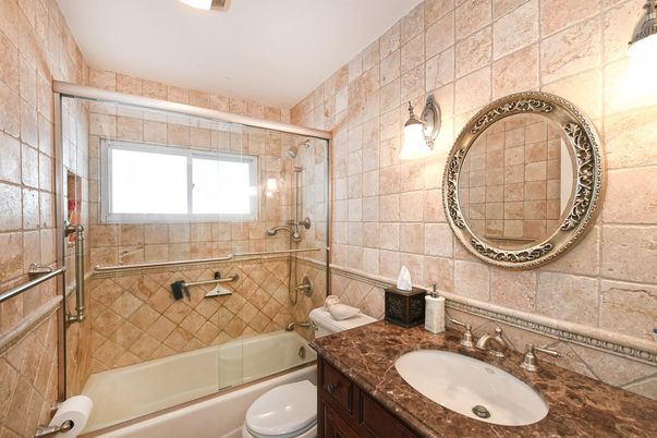 Bathroom, Glass Shower, Interior, Stone Walls