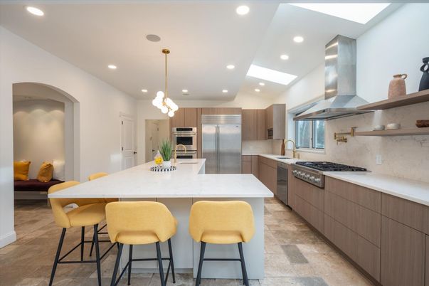 Interior, Kitchen, Pendant Lights, Recessed Lighting, Stainless Steel Appliances