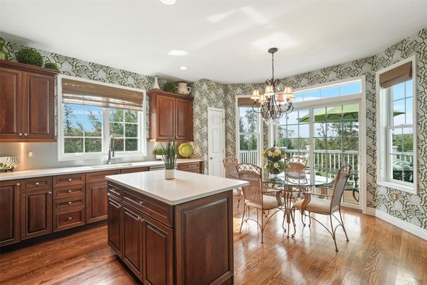 Chandelier, Dining room, Interior, Kitchen, Recessed Lighting, Wood Texture Flooring