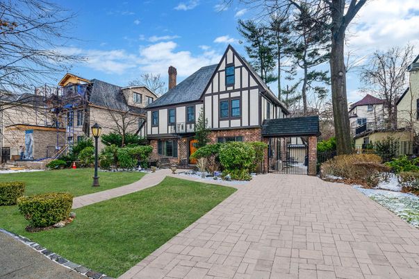 Exterior, Facade, Brick Facade, Tudor Revival