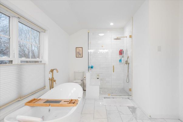 Bathroom, Glass Shower, Interior, Marble, Recessed Lighting