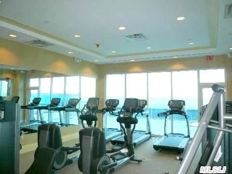 Fitness Equipment, Gym, Interior, Recessed Lighting, Water
